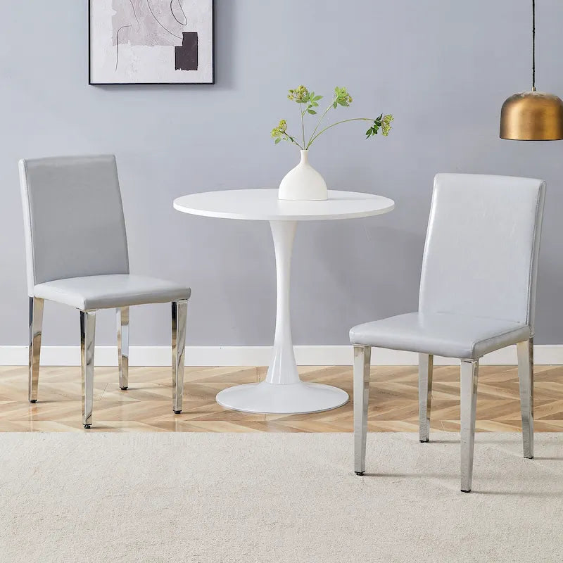 Modern Dining Chairs with Metal Legs Accent Chair Kitchen Chair Armless Chair for Dining Room