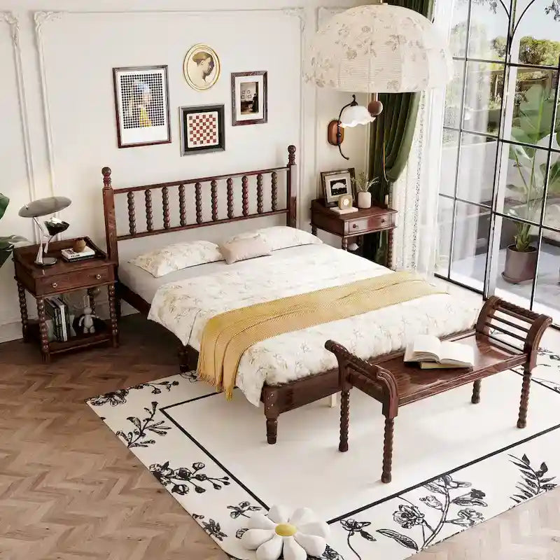 4-Pieces Retro Style Bedroom Sets by Harper&Bright Designs