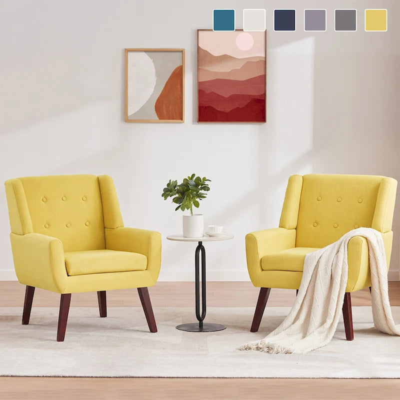 HUIMO Set of 2 Modern Tufted Accent Chair