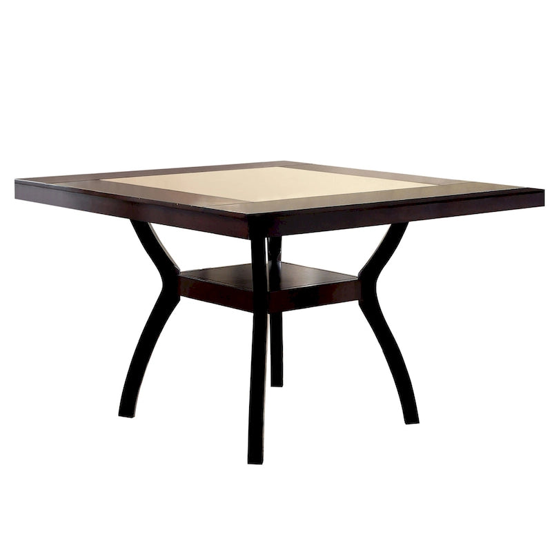 Newport Furnishings Contemporary Cherry Wood 9-Piece Counter Height Dining Set with Faux Marble Top