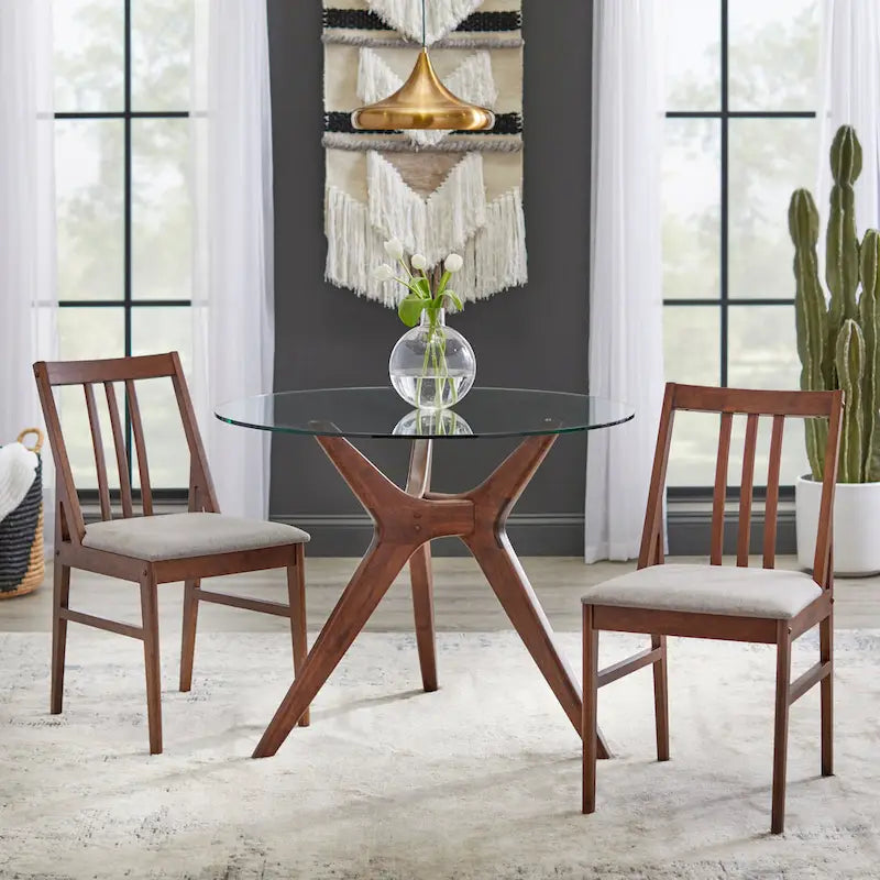 Lifestorey Trita Round Glass Table