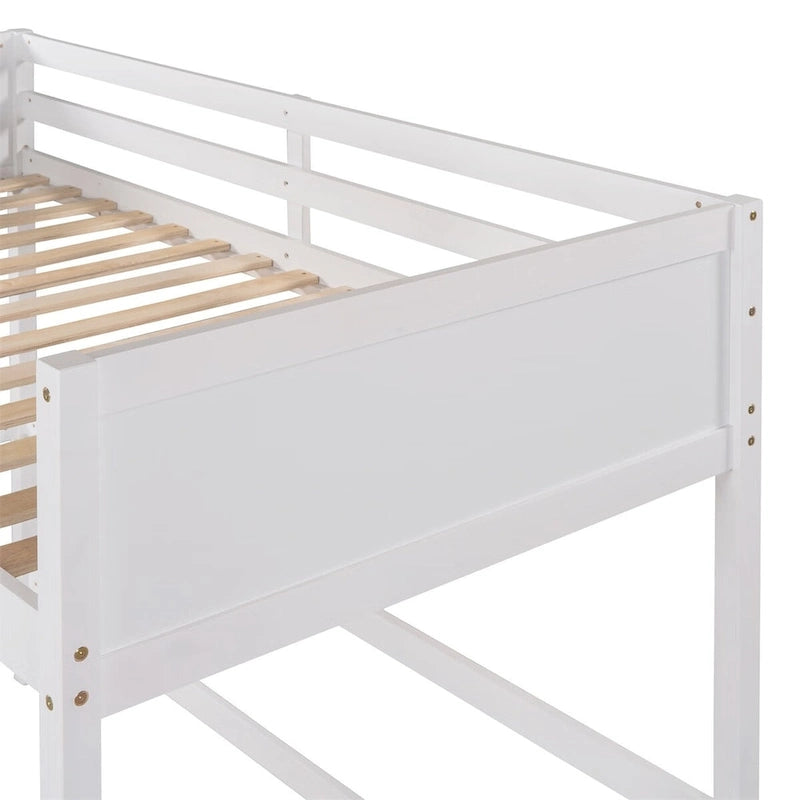 Newport Furnishings Solid Wood Twin Loft Bed with Ladder - Space Saving Design