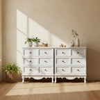 Pallantium Farmhouse 30Tall Distressed 3-Drawer Nightstand With Solid Wood Legs and Adjustable Feet Set Of 2 by HULALA HOME