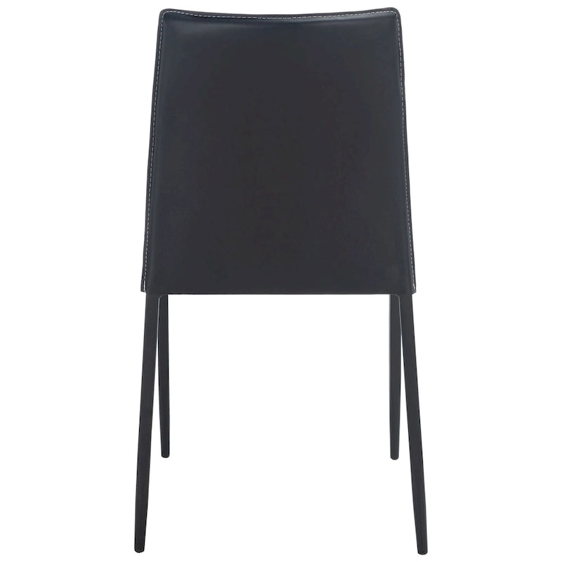 Newport Furnishings Modern Faux Leather Dining Chair (Set of 2) - Black