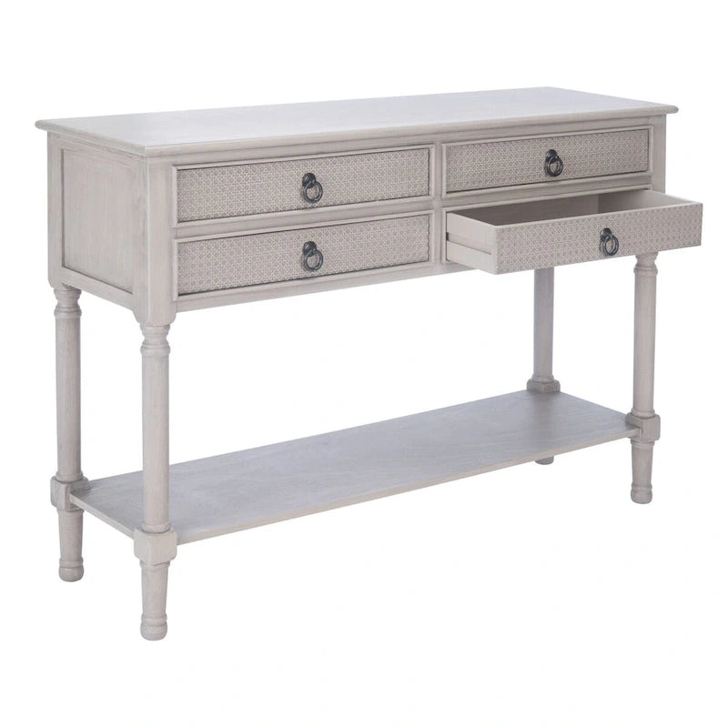 Newport Furnishings 4-Drawer Console Table with Carved Details - 42" Wide