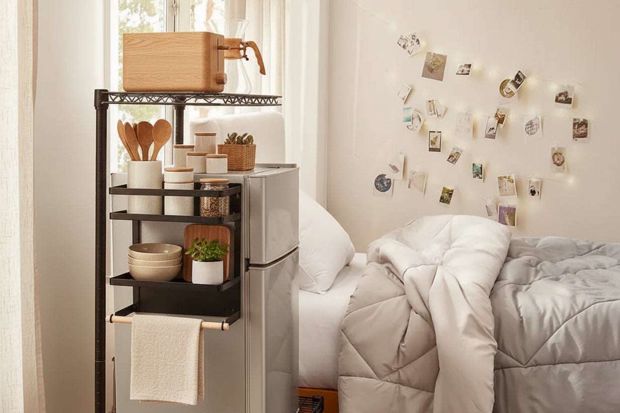 Newport Furnishings Magnetic Fridge Organizer Shelves