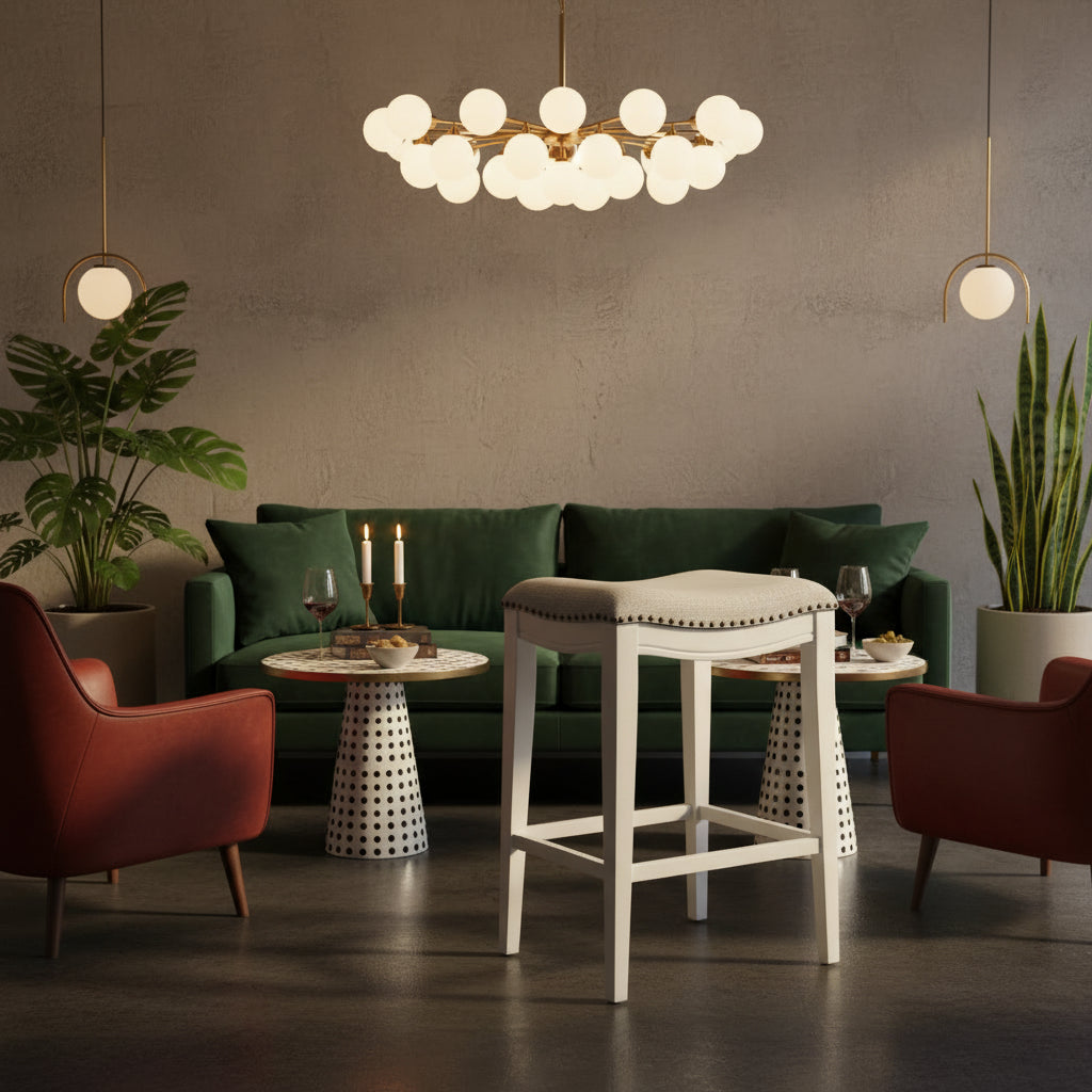 Carolina Living Sawyer 30 Saddle Barstool - Set of 2