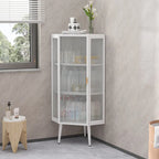 3-Tiers Coner Cabinet With Glass Door