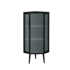 3-Tiers Coner Cabinet With Glass Door