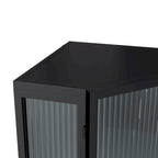 3-Tiers Coner Cabinet With Glass Door