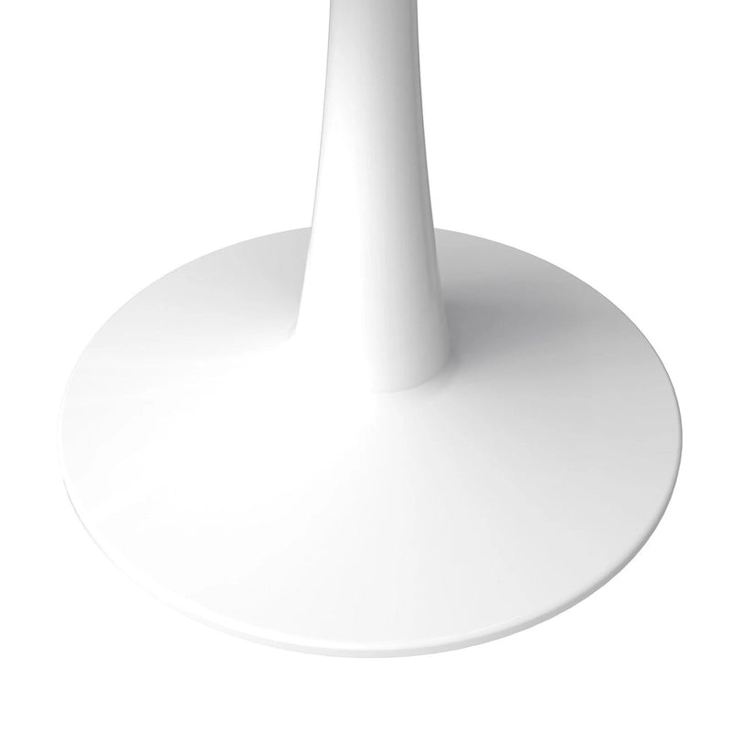 Newport Furnishings Bristol 40" Round Dining Table - White MDF Top & Steel Base